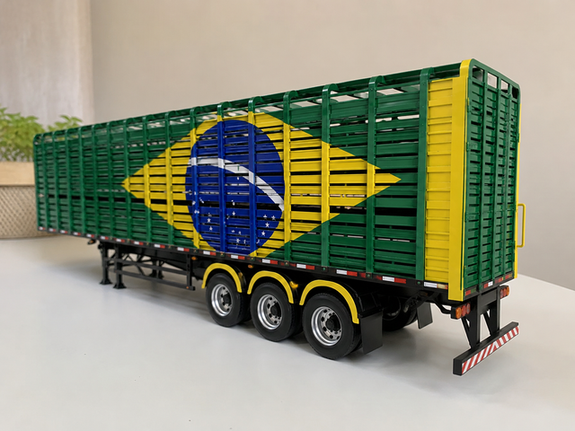 Foto do cliente: carreta boiadeira miniatura com a bandeira do Brasil